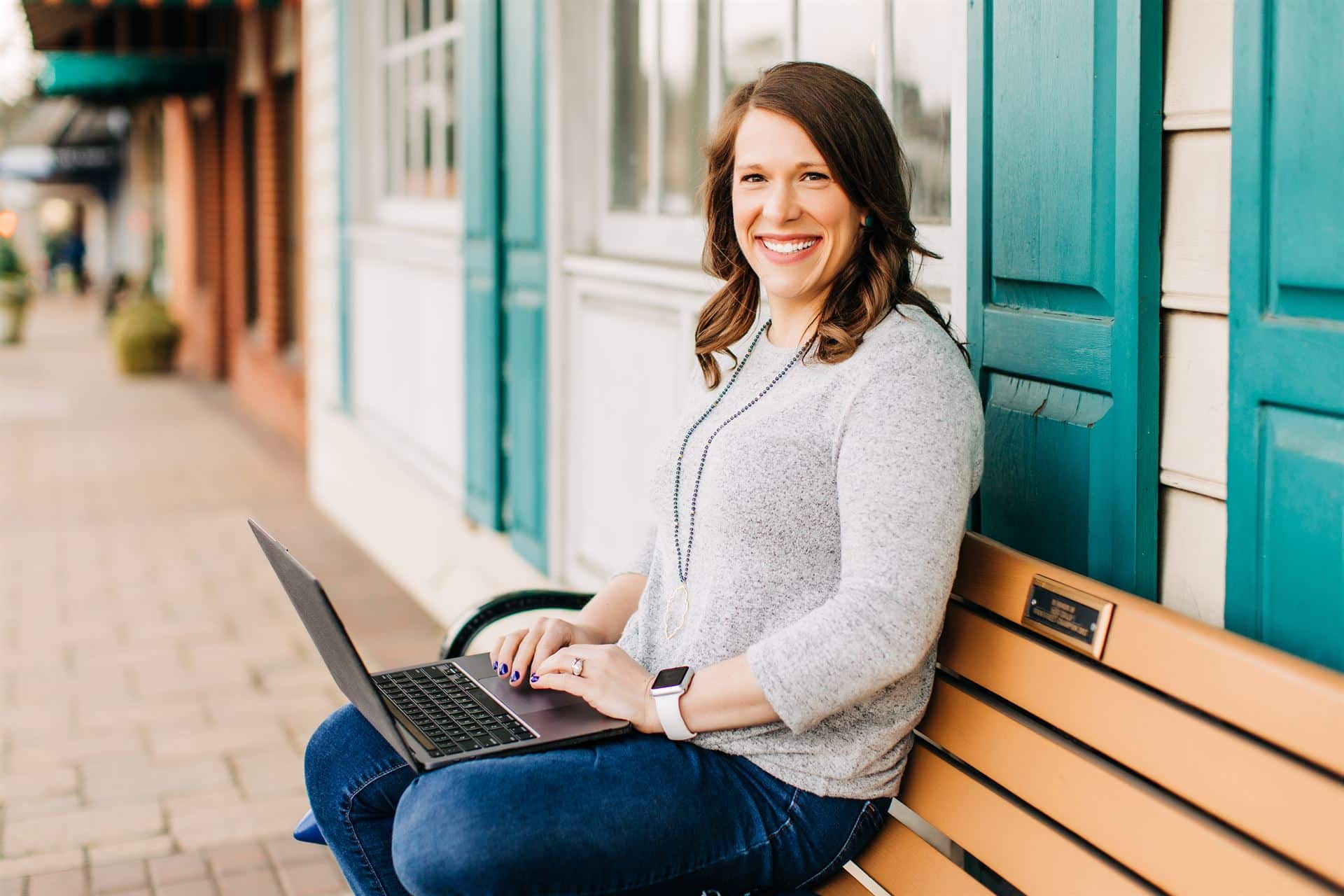 Second Click Media Owner on a bench